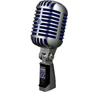 Shure Classic Super 55 Wired Dynamic Microphone - Silver, Blue