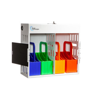 Power Technologies AC-GO-16, 16 Bay Secure Charging Cabinet 4 Carry Out Baskets