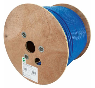 Tripp Lite Cat8 25G/40G Solid Core S/FTP Bulk Ethernet Cable, CMR Rated, Blue, 1000 ft. (305 m)