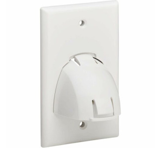 Tripp Lite Single-Gang Up-or Down-Angle Bulk Cable Wall Plate, White, TAA