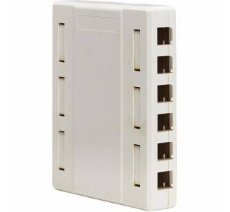 Tripp Lite Surface-Mount Box for Keystone Jacks - 12 Ports, White