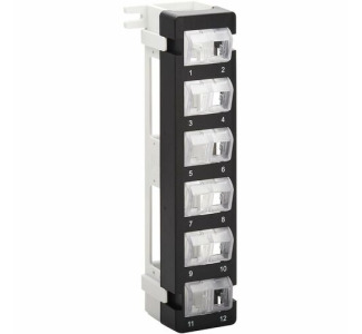 Tripp Lite 12-Port Wall-Mount Patch Panel for UTP Keystone Jacks, Rotatable Modules