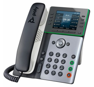 Poly Edge E320 IP Phone - Corded - Corded - Bluetooth - Desktop, Wall Mountable - Black