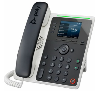 Poly Edge E220 IP Phone - Corded - Corded - Bluetooth - Desktop, Wall Mountable - Black