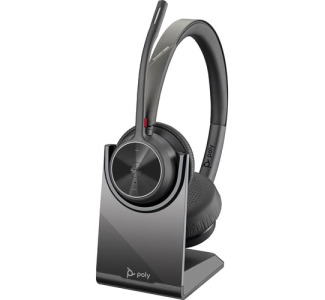 Poly VOYAGER 4320-M Microsoft Teams Certified Headset With Charge Stand