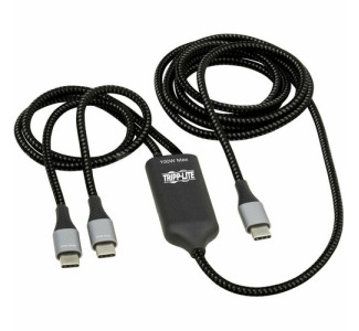 Tripp Lite USB-C Charging Cable/Splitter (M/2xM) - 100W PD Charging, 6 ft. (1.8 m)