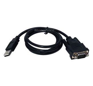 Monoprice USB to Serial Convert Cable ( DB9M / USB A Male) - 3FT