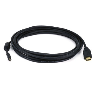 Monoprice Standard HDMI Cable with Ethernet and HDMI Micro Connector, 15ft