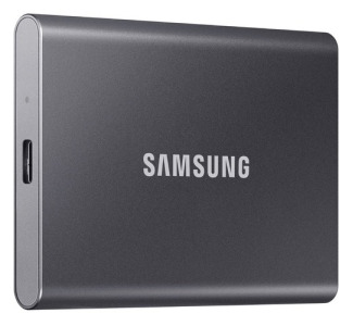 Samsung T7 MU-PC1T0T/AM 1 TB Portable Solid State Drive - External - PCI Express NVMe - Titan Gray