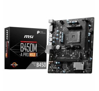 MSI B450M-A PRO MAX II Gaming Desktop Motherboard - AMD B450 Chipset - Socket AM4 - Micro ATX