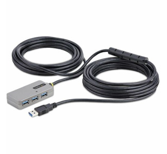 StarTech.com 33ft (10m) USB 3.2 Gen 1 5Gbps Active Cable with 4-Port USB Hub