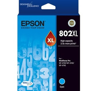 Epson DURABrite Ultra 802XL Original High Yield Inkjet Ink Cartridge - Cyan Pack