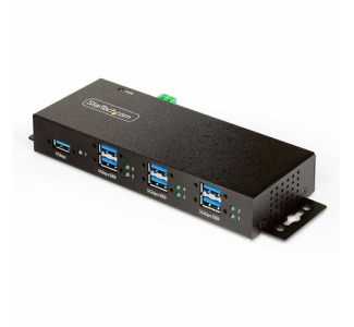 StarTech.com 7-Port Managed USB Hub, Heavy Duty Metal Industrial Housing, ESD & Surge Protection, Wall/Desk/Din-Rail Mountable, USB 5Gbps