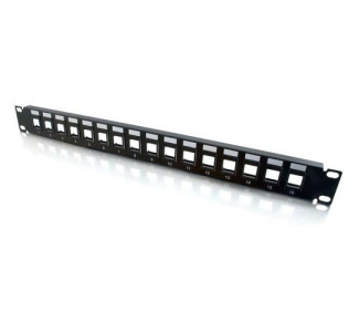 C2G 16-Port Patch Panel - Blank Keystone - 1U - 19