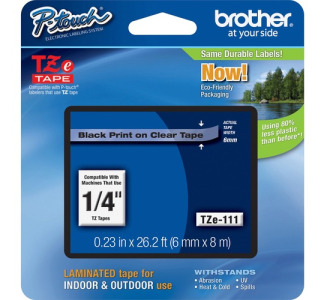 Brother P-touch TZe Laminated Tape Cartridges