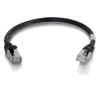 C2G 6in Cat6 Snagless Shielded (STP) Network Patch Cable - Black