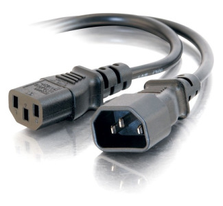 C2G 6ft Power Extension Cord - 18 AWG - IEC320C14 to IEC320C13