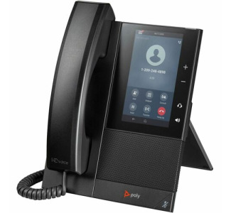 Poly CCX 505 IP Phone - Corded - Corded/Cordless - Bluetooth, Wi-Fi - Desktop, Wall Mountable - Black