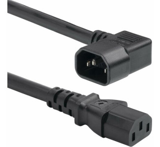 StarTech.com 6ft (1.8m) Heavy Duty Power Cord, Right Angle IEC 60320 C14 to C13, 15A 250V, 14AWG, UL Listed Components