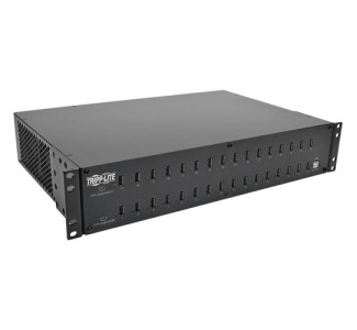 Tripp Lite 32-Port USB Charging Station with Syncing, 230V, 5V 80A (400W) USB Charger Output, 2U Rack-Mount