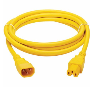 Tripp Lite series Power Cord C14 to C15 - Heavy-Duty, 15A, 250V, 14 AWG, 10 ft. (3.1 m), Yellow