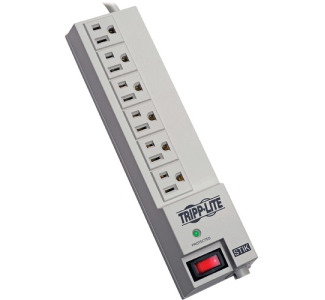 Tripp Lite Surge Protector Power Strip 120V RT Angle 6 Outlet 6'' Cord 540 Joule