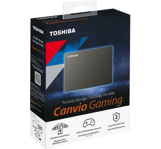 Toshiba Canvio Gaming HDTX120XK3AA 2 TB Portable Hard Drive - External - Black