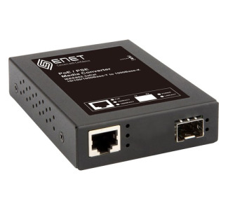 ENET Compatible ENTMC-FGETP-SFP - Functionally Identical 10/100/1000Base-T Power Over Ethernet (PoE) to 1000Base-X SFP (without SFP) Power Sourcing Equipment (PSE) Media Converter