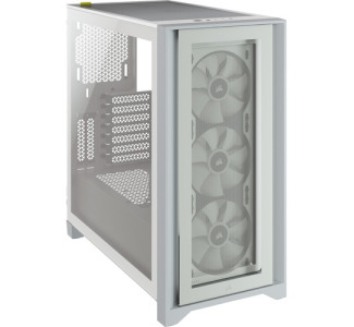 Corsair iCUE 4000X RGB Tempered Glass Mid-Tower ATX Case - White