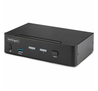 StarTech.com 2-Port DisplayPort 1.4 KVM Switch, 8K 60Hz / 4K 144Hz, 2x USB 3.0 Ports, 4x USB 2.0 Ports, Hotkey Switching, TAA Compliant