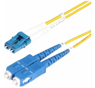 StarTech.com 50m (164ft) LC to SC (UPC) OS2 Single Mode Duplex Fiber Optic Cable, 9/125µm, 10G, LSZH Fiber Patch Cord