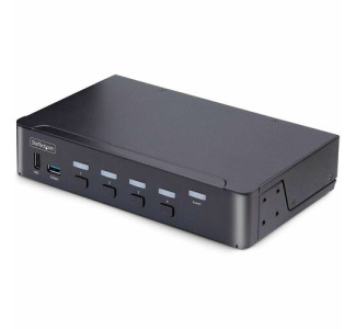 StarTech.com 4-Port DisplayPort 1.4 KVM Switch, 8K 60Hz / 4K 144Hz, 2x USB 3.0 Ports, 4x USB 2.0 Ports, Hotkey Switching, TAA Compliant