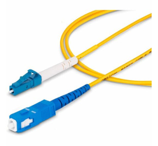 StarTech.com 2m (6.6ft) LC to SC (UPC) OS2 Single Mode Simplex Fiber Optic Cable, 9/125µm, 40G/100G, LSZH Fiber Patch Cord