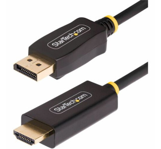 StarTech.com 6.6ft (2m) DisplayPort to HDMI Adapter Cable, 4K 60Hz with HDR, DP to HDMI 2.0b Cable, Active Video Converter