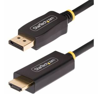 StarTech.com 3.3ft (1m) DisplayPort to HDMI Adapter Cable, 4K 60Hz with HDR, DP to HDMI 2.0b Cable, Active Video Converter