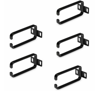 StarTech.com 5-Pack 1U Vertical Cable Management D-Ring Hooks, Server Rack Cable Management, Cable Manager, Network Rack Wire Organizers