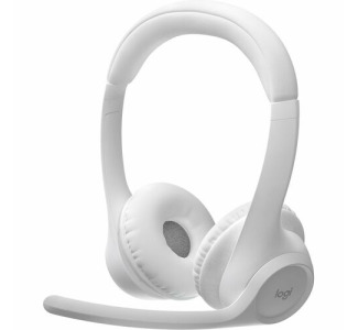 Logitech Zone 300 Wireless Bluetooth Headset With Noise-Canceling Microphone, Compatible with Windows, Mac, Chrome, Linux, iOS, iPadOS, Android - Off-white