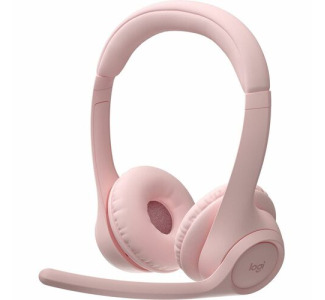 Logitech Zone 300 Wireless Bluetooth Headset With Noise-Canceling Microphone, Compatible with Windows, Mac, Chrome, Linux, iOS, iPadOS, Android - Rose