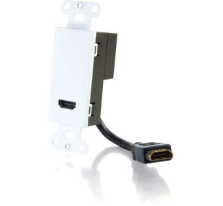 HDMI Pass Through Wall Plate - White