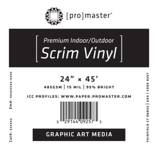 Premium Indoor/Outdoor Scrim Vinyl 24
