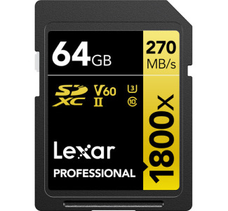 Lexar Pro SDXC 1800x UHS-II 64GB