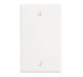 Leviton White 1-Gang Blank Wall Plate