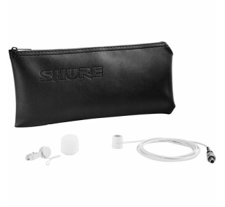 Shure WL183m Wired Condenser, Dynamic Microphone for Wireless Transmitter, Transportation - White