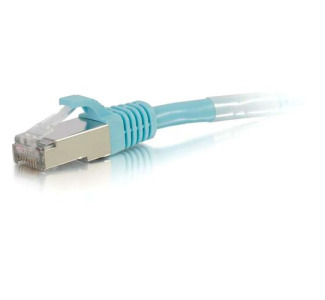 25ft Cat6a Snagless Shielded (STP) Network Patch Cable, Aqua