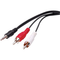 Vanco 6ft Ster Mini Plug 2 RCA Plugs 
