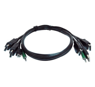 Secure KVM Cable - Each end 1 USB 2 DP 1 Audio 6FT