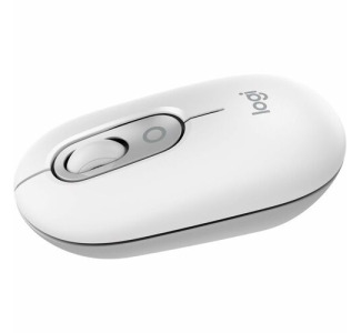 Logitech POP Mouse, Compact and Portable Wireless Bluetooth Mouse With Programmable Buttons and Quiet Clicks, Easy-Switch Between up to 3 Devices, Off-White
