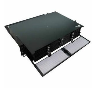Eaton Tripp Lite Series High-Density Panel Fiber Splice Enclosure - 12 Splicing Cassettes, 288 LC/APC SM 0.9 mm, 1.5 m Pigtail, 2U Rack