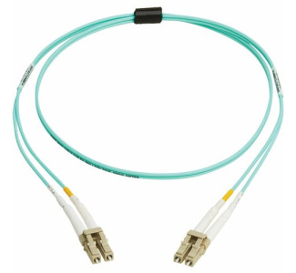 Eaton Tripp Lite Series 10Gb/40Gb/100Gb Duplex Multimode 50/125 OM4 LSZH Fiber Patch Cable (LC/LC), Aqua, 1M (3.3 ft.), TAA