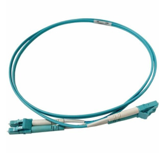 Ortronics Infinium Core LC to LC Duplex Patch Cord, 2mm OM4 Plenum Aqua, 3 Meter